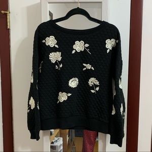 Floral embroided sweatshirt